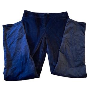 3/$15 J. Jill Navy Blue Corduroy Straight Leg Dress Pants